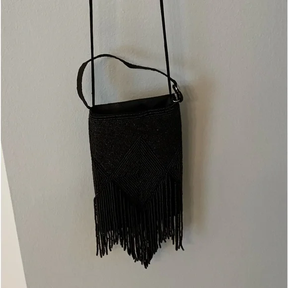 2 Bags for 1 price… Bamboo Trading Company Beaded Bags. Black & Beige. - Picture 15 of 16